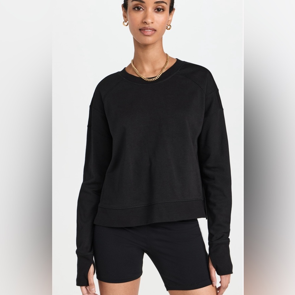 #15 SWEATY BETTY BLACK SWEATER TOP LONG SLEEVE